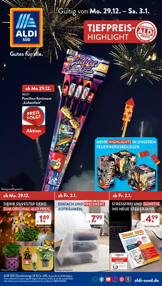 Aldi Süd Katalog in München | Top-Angebote für Sparfüchse | 2025-12-29T00:00:00.000Z - 2026-01-03T00:00:00.000Z