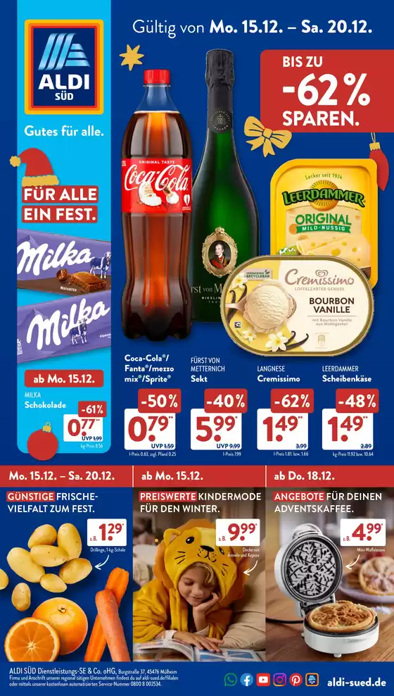 Aldi Süd Katalog in München | ALDI SÜD Prospekt: aktuelle Angebote | 2025-12-15T00:00:00.000Z - 2025-12-20T00:00:00.000Z