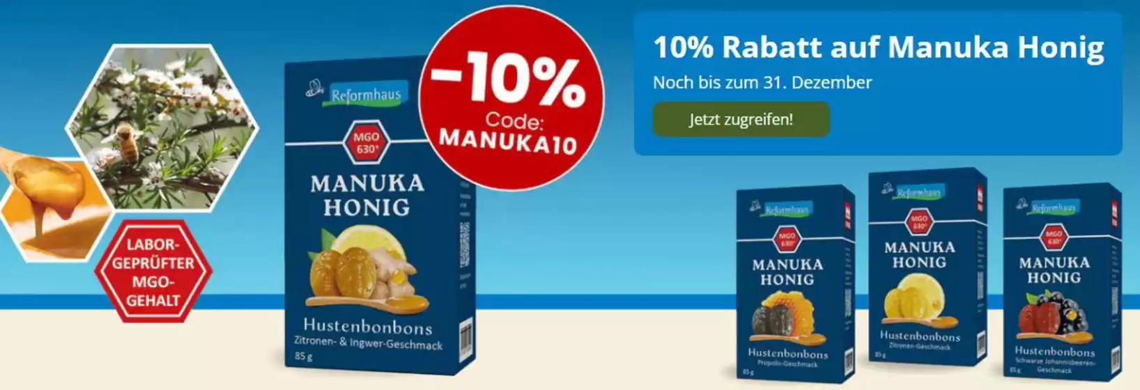 Reformhaus Ebken Katalog in Krefeld | 10% Rabatt Auf Manuka Honig! | 2025-12-18T00:00:00.000Z - 2025-12-31T00:00:00.000Z