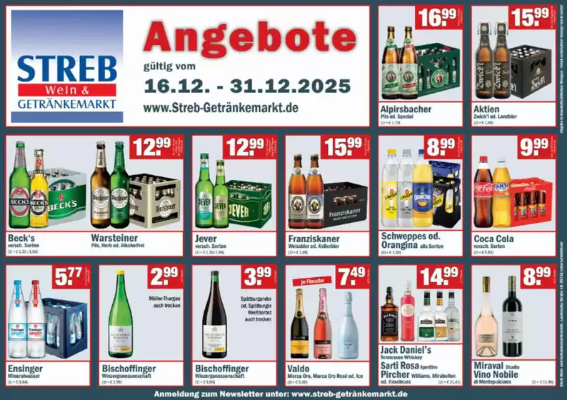 Streb Getränkemärkte Katalog in Dorfen | *Angebote* | 2025-12-22T00:00:00.000Z - 2025-12-31T00:00:00.000Z