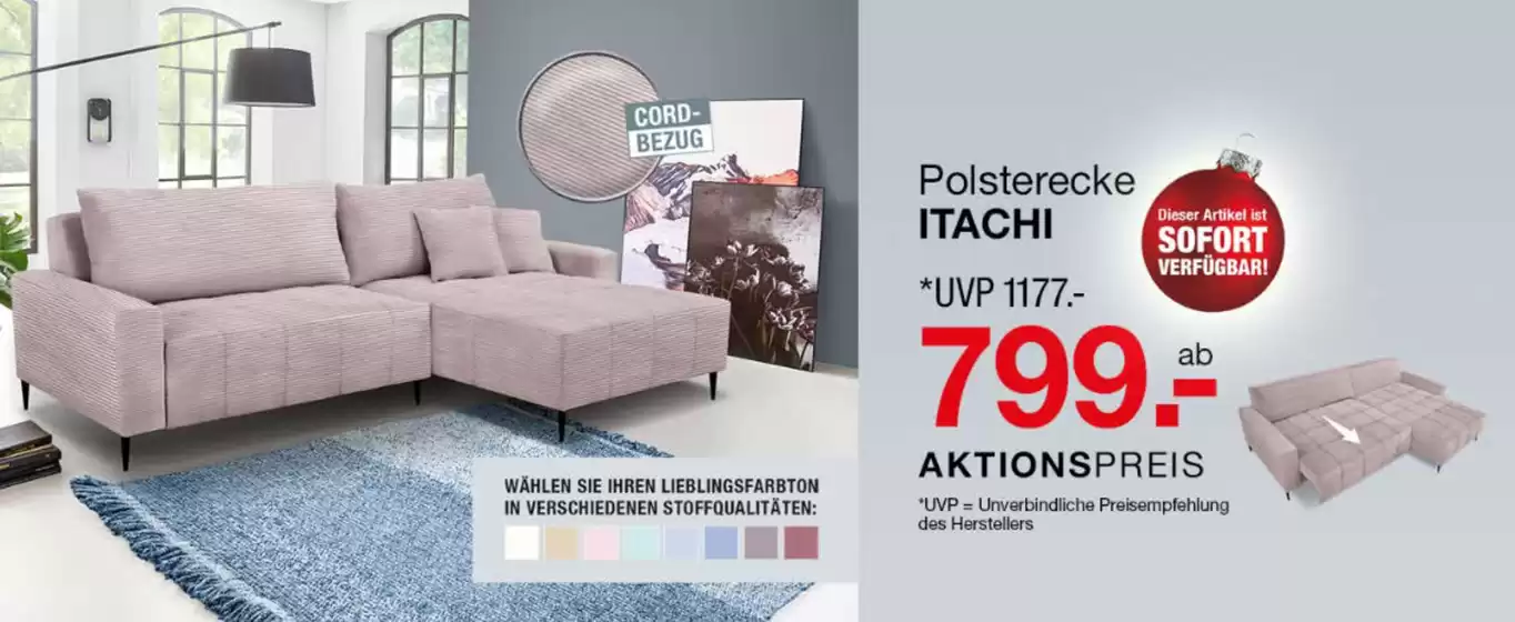 Ostermann Möbel Katalog in Kaufering | Polsterecke Itachi | 2025-12-22T00:00:00.000Z - 2025-12-31T00:00:00.000Z