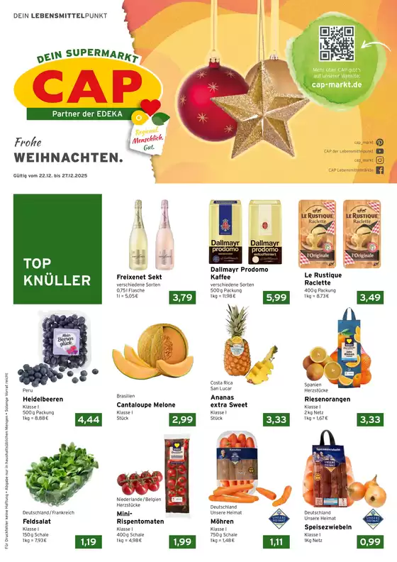 CAP Markt Katalog in Seckach | Rabatte und Aktionen | 2025-12-22T00:00:00.000Z - 2025-12-27T00:00:00.000Z