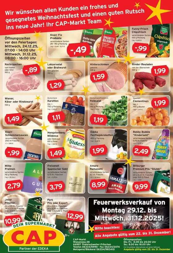 CAP Markt Katalog in Seckach | Unsere besten Deals für Sie | 2025-12-22T00:00:00.000Z - 2025-12-31T00:00:00.000Z