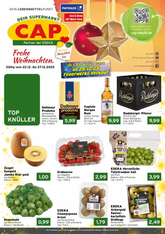 CAP Markt Katalog in Seckach | Tolles Angebot für Schnäppchenjäger | 2025-12-22T00:00:00.000Z - 2025-12-27T00:00:00.000Z