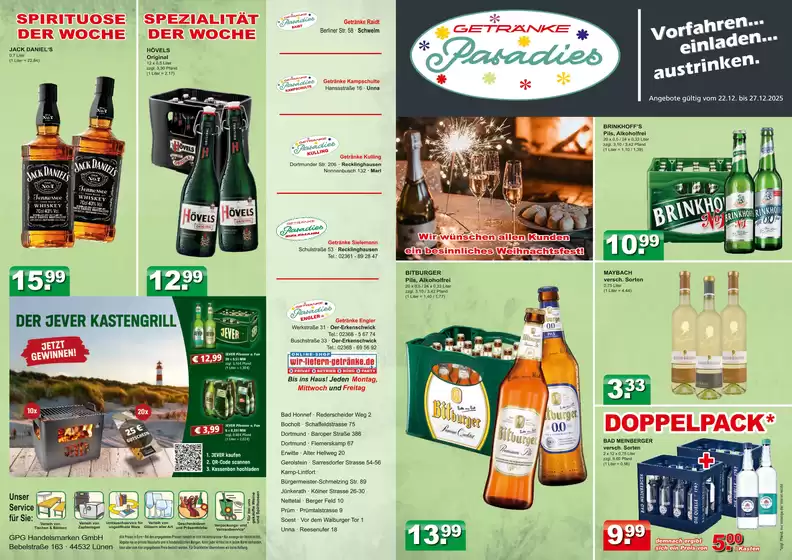 Getränkeparadies Gefromm Katalog in Dortmund | Exklusive Deals und Schnäppchen | 2025-12-22T00:00:00.000Z - 2025-12-27T00:00:00.000Z