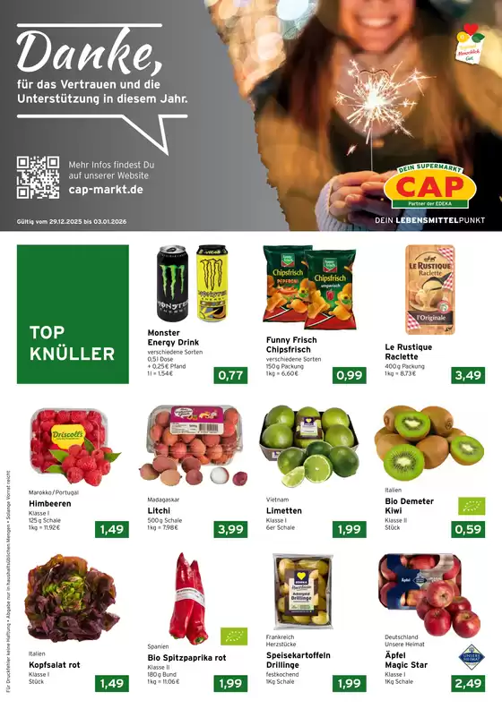 CAP Markt Katalog in Berlin | Neue Angebote zum Entdecken | 2025-12-29T00:00:00.000Z - 2026-01-03T00:00:00.000Z