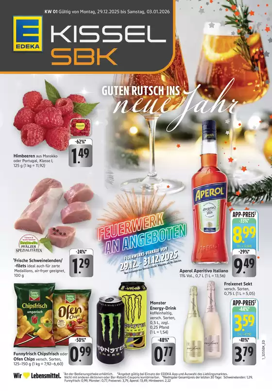 Edeka Kissel SBK Katalog in Duisburg | Edeka Kissel SBK flugblatt | 2025-12-29T00:00:00.000Z - 2026-01-03T00:00:00.000Z