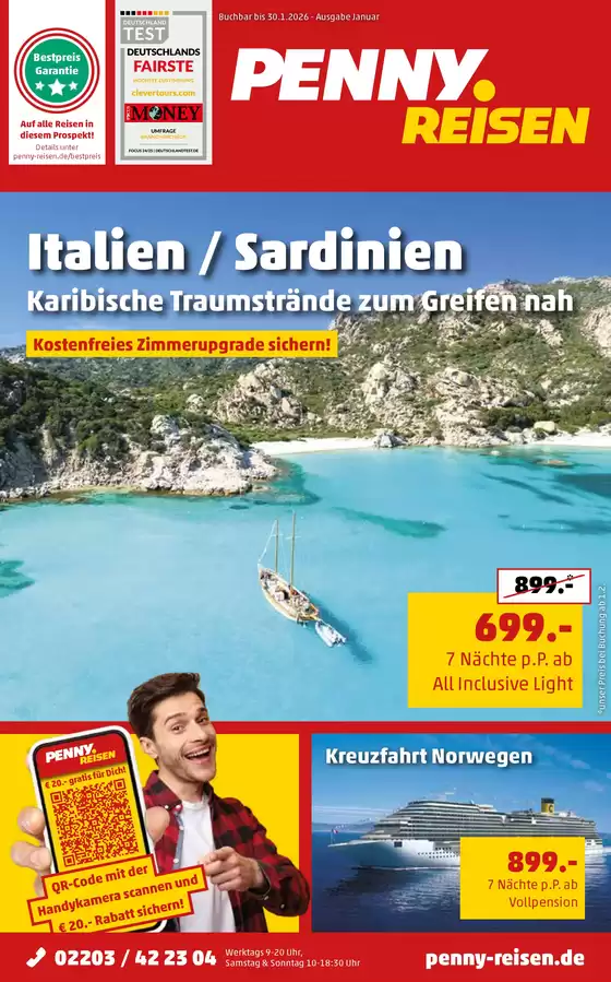 Penny Reisen Katalog in Coburg | Penny Reisen flugblatt | 2025-12-24T00:00:00.000Z - 2026-01-30T00:00:00.000Z