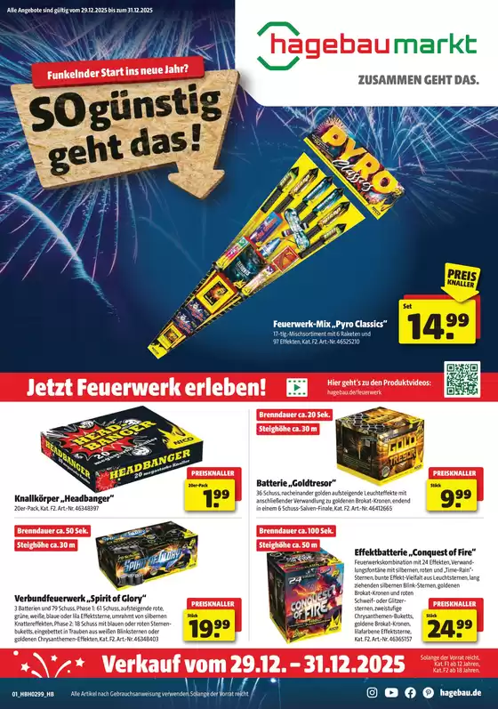 hagebau Fachhandel Katalog | Jetzt Feuerwerk Erleben | 2025-12-30T00:00:00.000Z - 2025-12-31T00:00:00.000Z