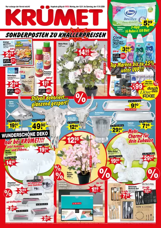 Krümet Sonderposten Katalog in Flensburg | Reisenauswahl Malerzuberhor | 2026-01-12T00:00:00.000Z - 2026-01-17T00:00:00.000Z