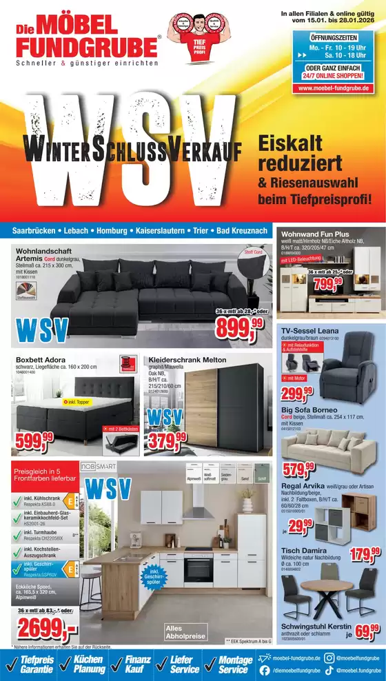 Möbelfundgrube Katalog in Norden | Möbelfundgrube flugblatt | 2026-01-15T00:00:00.000Z - 2026-01-28T00:00:00.000Z