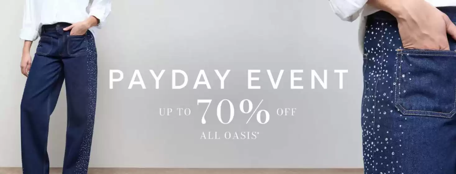 Oasis Katalog in Wetzlar | PayDay Event Up To 70% Off | 2026-01-28T00:00:00.000Z - 2026-02-16T00:00:00.000Z