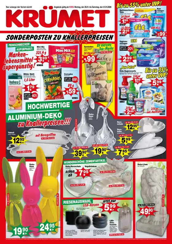 Krümet Sonderposten Katalog in Grasellenbach | SONDERPOSTEN ZU KNALLERPREISEN` | 2026-01-29T00:00:00.000Z - 2026-01-31T00:00:00.000Z
