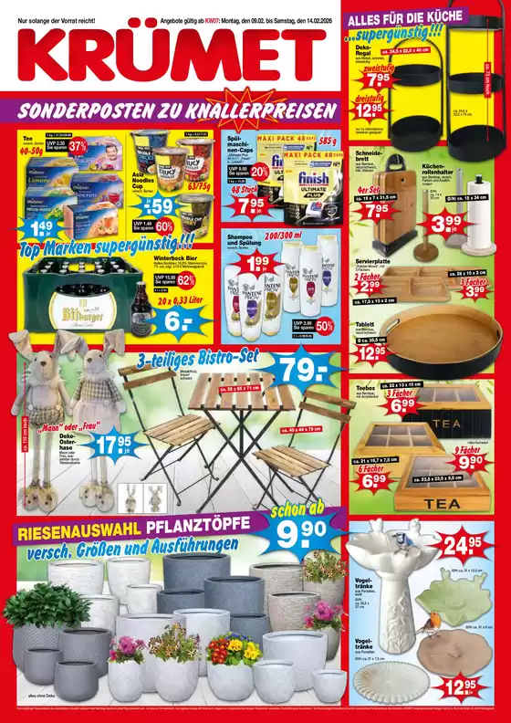 Krümet Sonderposten Katalog in Kerpen | SONDERPOSTEN ZU KNALLERPREISEN/ | 2026-02-02T00:00:00.000Z - 2026-02-14T00:00:00.000Z