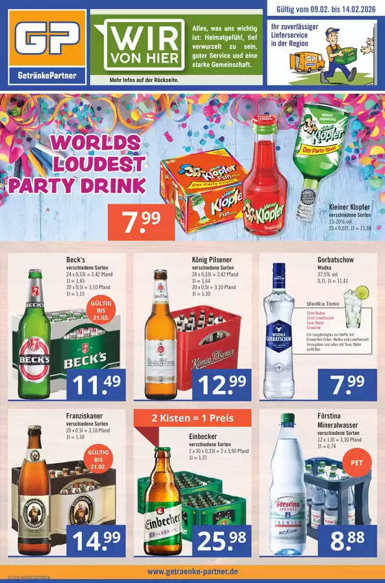GetränkePartner Katalog in Cottbus | Angebote für Schnäppchenjäger | 2026-02-09T00:00:00.000Z - 2026-02-14T00:00:00.000Z