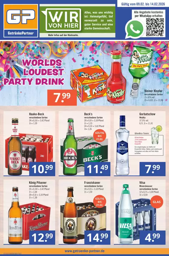 GetränkePartner Katalog in Goslar | Aktuelle Sonderaktionen | 2026-02-09T00:00:00.000Z - 2026-02-14T00:00:00.000Z