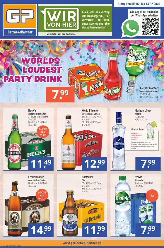 GetränkePartner Katalog in Goslar | Tolles Angebot für Schnäppchenjäger | 2026-02-09T00:00:00.000Z - 2026-02-14T00:00:00.000Z