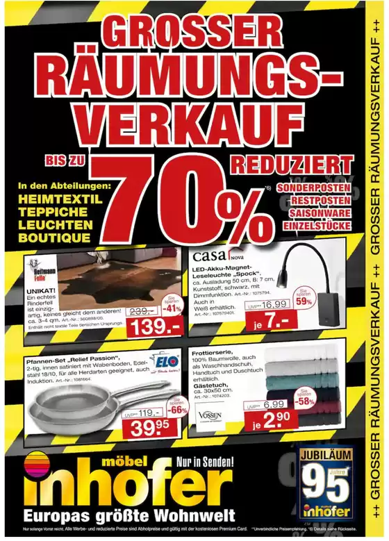 Möbel Inhofer Katalog | Grosser Raumungs Verkauf Bis Zu 70% | 2026-02-13T00:00:00.000Z - 2026-02-21T00:00:00.000Z