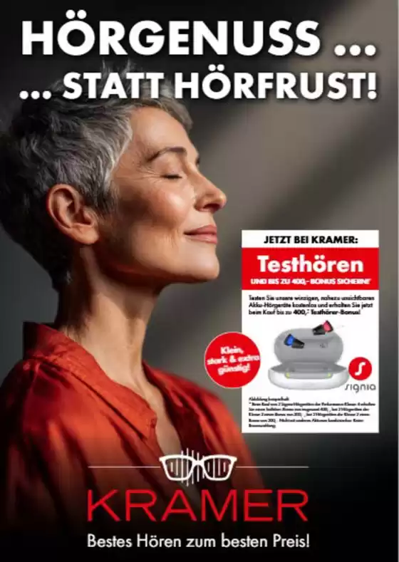Kramer Brillen Katalog in Hildesheim | Horgenuss Statt Horfrust! | 2026-03-10T00:00:00.000Z - 2026-04-09T00:00:00.000Z