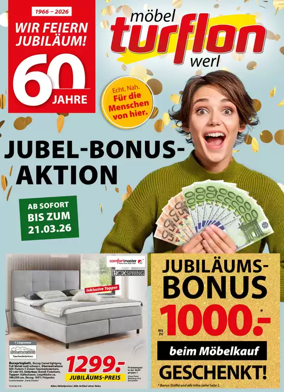 Möbel Turflon Katalog in Naunhof | WIR FEIERN JUBILÄUM  | 2026-03-11T00:00:00.000Z - 2026-03-21T00:00:00.000Z