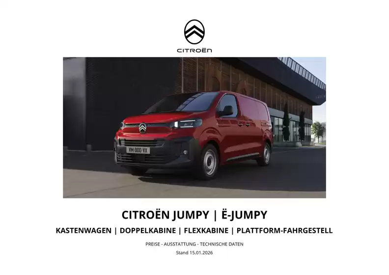 Citroën Katalog in Bad Neustadt an der Saale | Preisliste Citroen Jumpy 15.01.2026 | 2026-01-01T00:00:00.000Z - 2026-12-31T00:00:00.000Z
