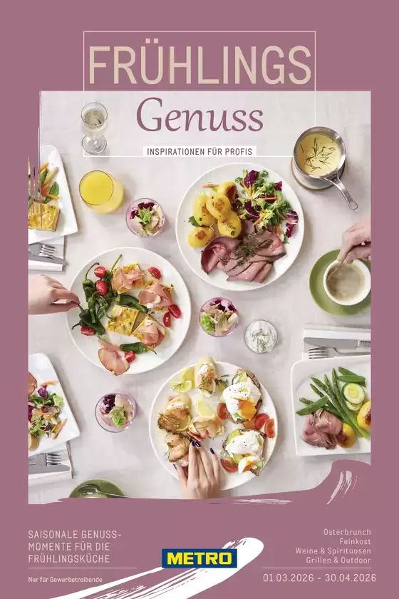 Metro Katalog | Saisonkatalog Frühlings-Genuss | 2026-03-01T00:00:00.000Z - 2026-04-30T00:00:00.000Z