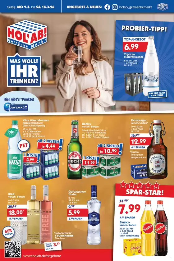 Hol'ab Getränkemarkt Katalog in Harpstedt (Flecken) | Holab Getränkemarkt flugblatt | 2026-03-09T00:00:00.000Z - 2026-03-14T00:00:00.000Z