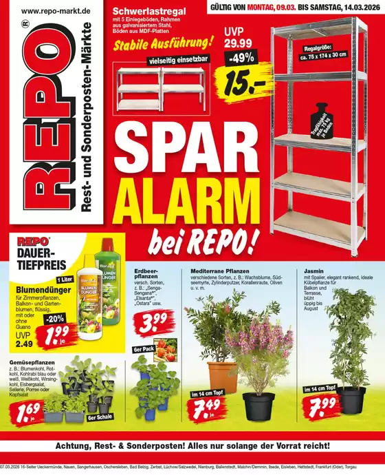 Repo Markt Katalog in Recklinghausen | Jetzt sparen mit unseren Deals | 2026-03-09T00:00:00.000Z - 2026-03-14T00:00:00.000Z
