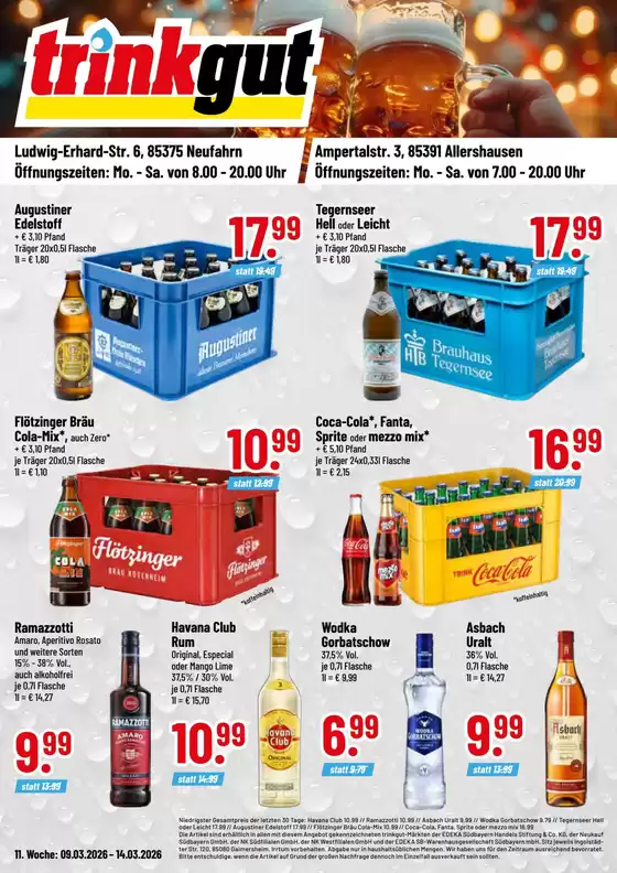 trinkgut Katalog in München | Top-Angebote für Sparfüchse | 2026-03-09T00:00:00.000Z - 2026-03-14T00:00:00.000Z