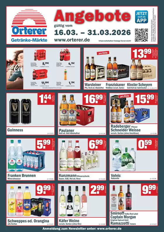 Orterer Getränkemarkt Katalog in Stuhr | Orterer | 2026-03-17T00:00:00.000Z - 2026-03-31T00:00:00.000Z