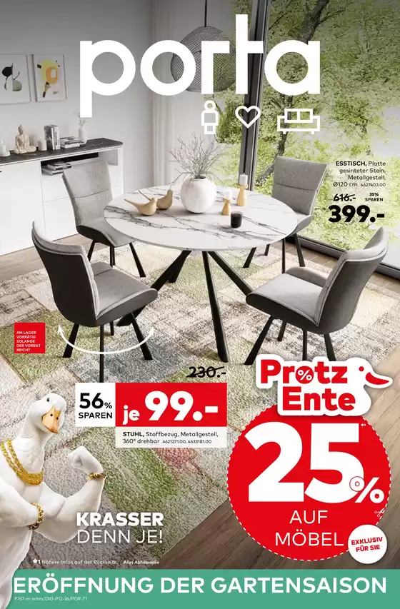 porta Möbel Katalog in Leck | ERÖFFNUNG DER GARTENSAISON | 2026-03-17T00:00:00.000Z - 2026-03-22T00:00:00.000Z