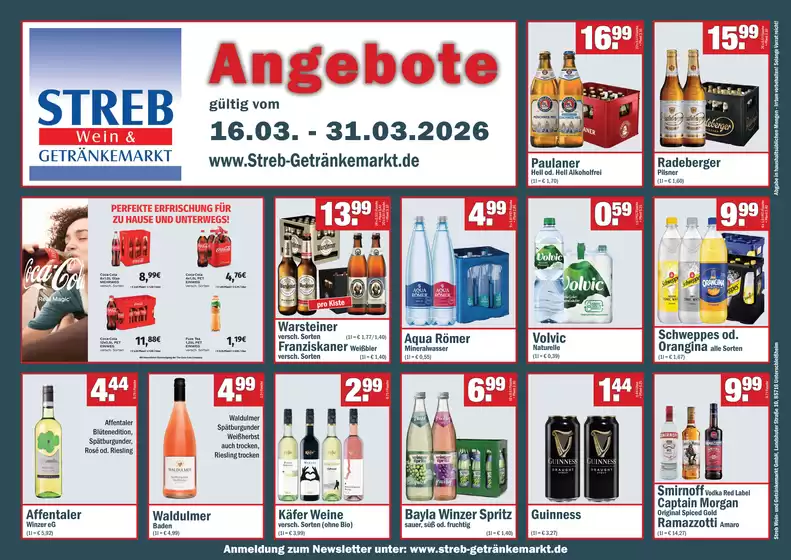 Streb Getränkemärkte Katalog in Unterwössen | Angebote Marz- | 2026-03-17T00:00:00.000Z - 2026-03-31T00:00:00.000Z