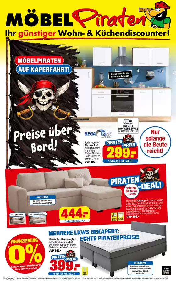 Möbelpiraten Katalog in Teisendorf | MÖBELPIRATEN AUF KAPERFAHRT! | 2026-03-17T00:00:00.000Z - 2026-03-27T00:00:00.000Z