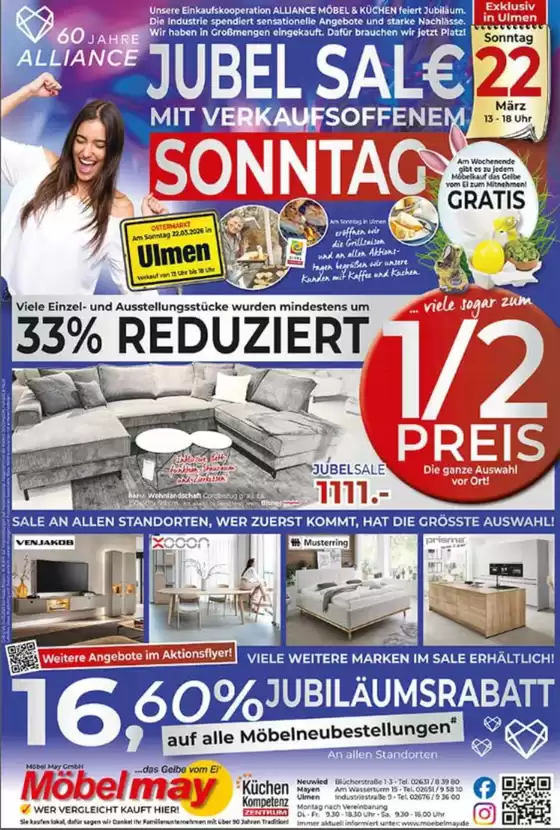 Möbel May Katalog in Teisendorf | Jubel Sale | 2026-03-17T00:00:00.000Z - 2026-03-22T00:00:00.000Z