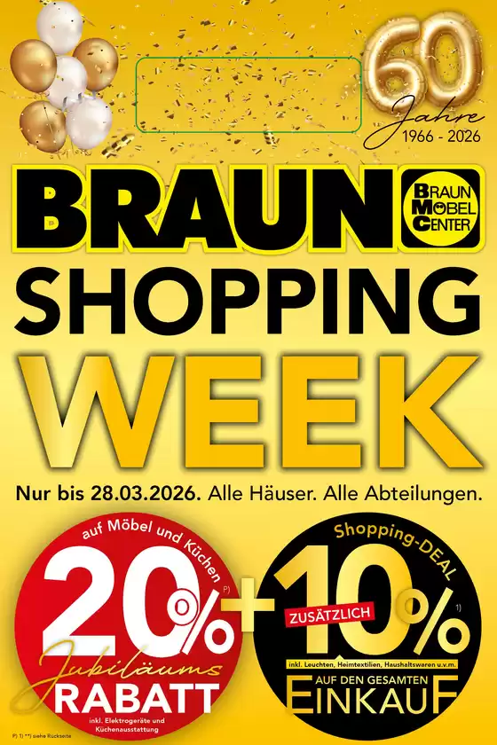 Möbel Braun Katalog in Uplengen | SHOPPING WEEK | 2026-03-17T00:00:00.000Z - 2026-03-28T00:00:00.000Z
