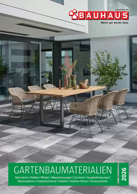 Bauhaus Katalog in Freising | Gartenbaumaterialien 2026 | 2026-01-01T00:00:00.000Z - 2026-12-31T00:00:00.000Z