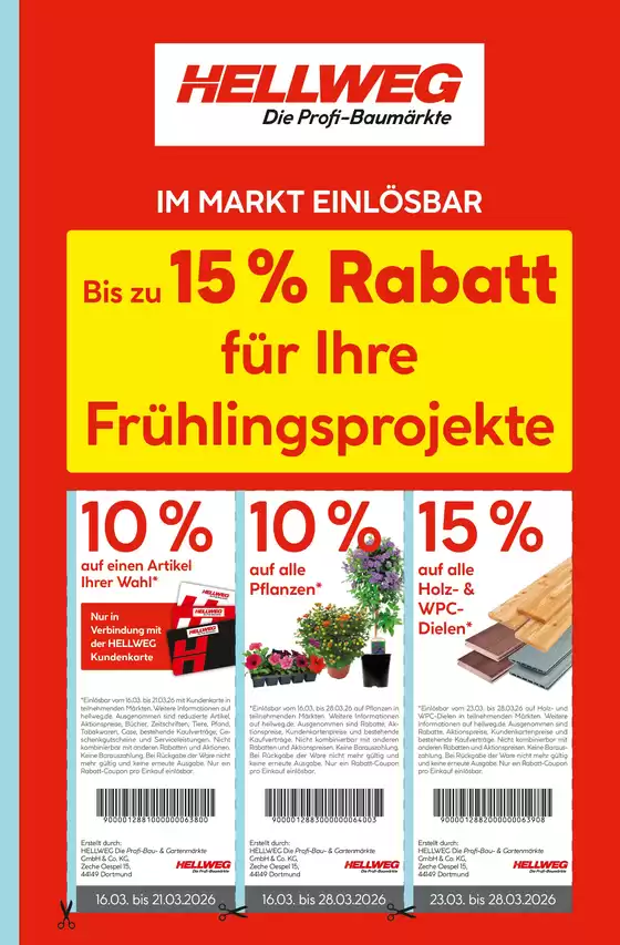Hellweg Katalog in Schwetzingen | Bis zu 15 % Rabatt für Ihre Frühlingsprojekte | 2026-03-18T00:00:00.000Z - 2026-03-28T00:00:00.000Z