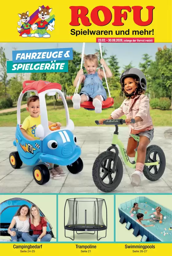 Rofu Kinderland Katalog in Schmallenberg | Fahrzeuge-Katalog 2026 | 2026-02-23T00:00:00.000Z - 2026-08-30T00:00:00.000Z