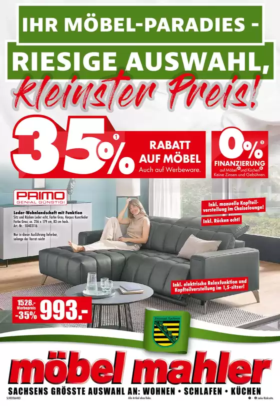 Möbel Mahler Katalog in Lünen | IHR MÖBEL-PARADIES RIESIGE AUSWAHL | 2026-03-19T00:00:00.000Z - 2026-04-07T00:00:00.000Z
