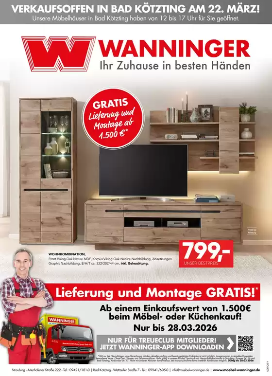 Möbel Wanninger Katalog in Straubing | Gratis  | 2026-03-24T00:00:00.000Z - 2026-03-28T00:00:00.000Z