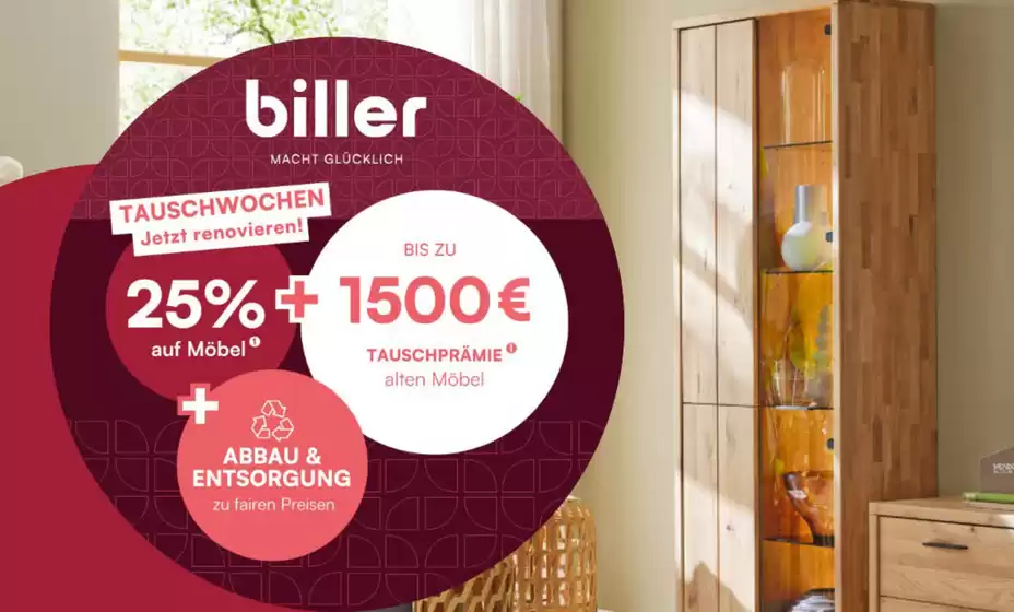 Möbel biller Katalog in Tönisvorst | TAUSCHWOCHEN JETZT RENOVIEREN! | 2026-03-24T00:00:00.000Z - 2026-05-12T00:00:00.000Z