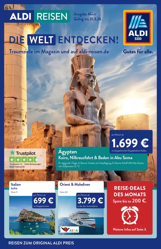Aldi Süd Reisen Katalog in Bad Berneck | Top-Angebote für Sparfüchse | 2026-03-01T00:00:00.000Z - 2026-03-31T00:00:00.000Z