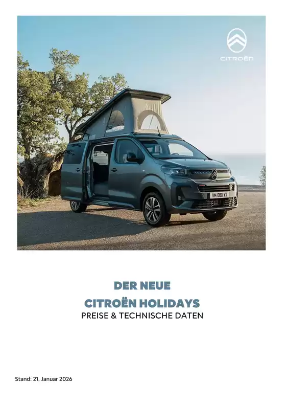 Citroën Katalog in Brunsbüttel | Preisliste Holidays 21.01.2026 | 2026-01-01T00:00:00.000Z - 2026-12-31T00:00:00.000Z