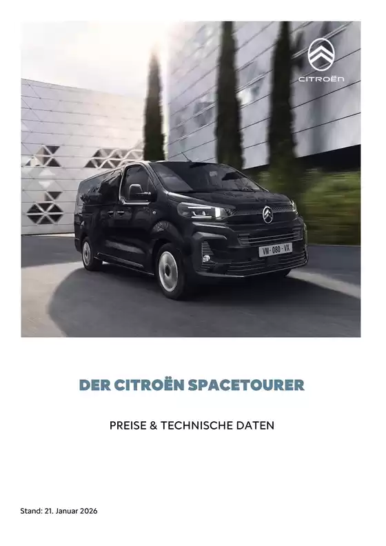 Citroën Katalog in Brunsbüttel | Preisliste Spacetourer 21.01.2026 | 2026-01-01T00:00:00.000Z - 2026-12-31T00:00:00.000Z