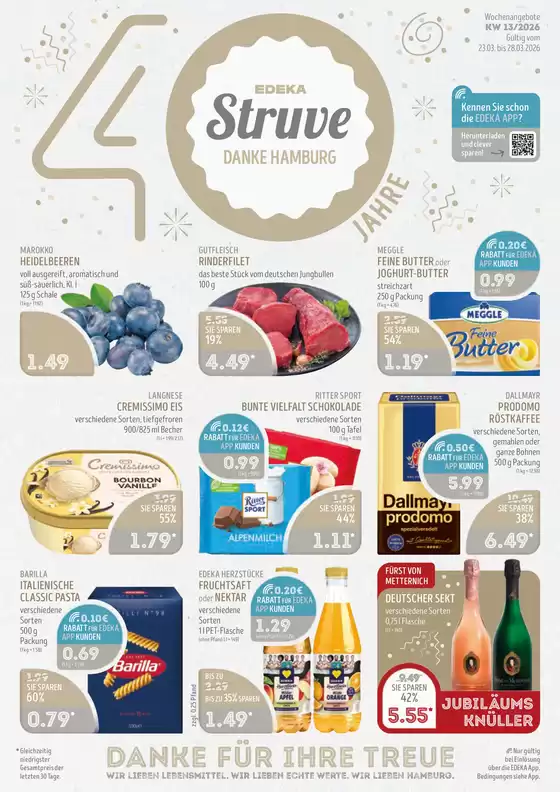 Edeka Struve Katalog in Fehmarn | Edeka Struve flugblatt | 2026-03-23T00:00:00.000Z - 2026-03-28T00:00:00.000Z
