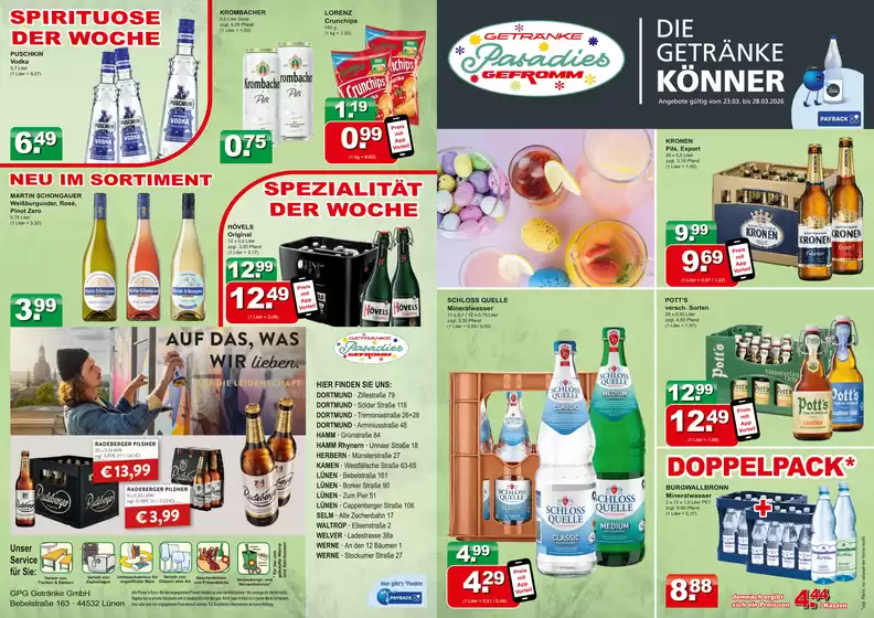 Getränkeparadies Gefromm Katalog in Schmölln | Top-Deals für alle Kunden | 2026-03-23T00:00:00.000Z - 2026-03-28T00:00:00.000Z