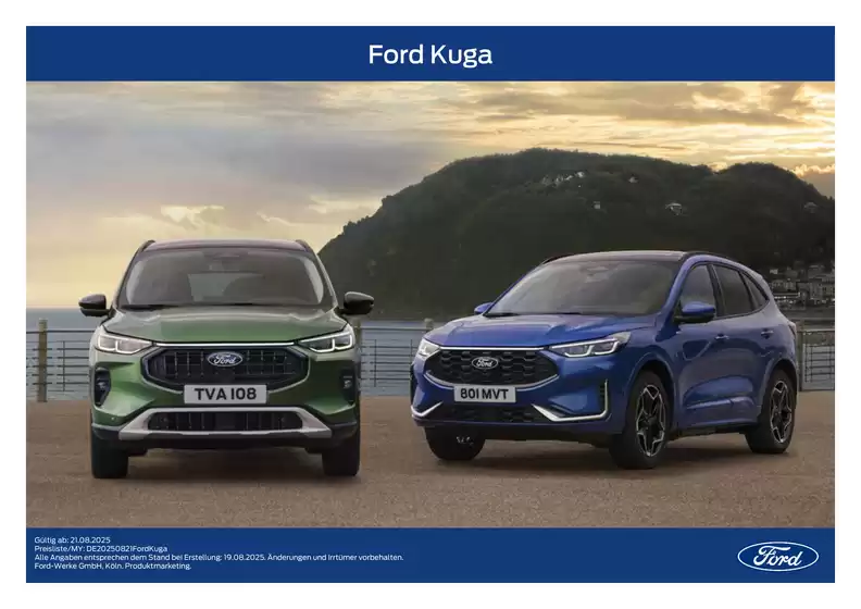 Ford Katalog in Kempen | Preisliste des Ford Kuga. | 2026-03-25T00:00:00.000Z - 2026-04-08T00:00:00.000Z