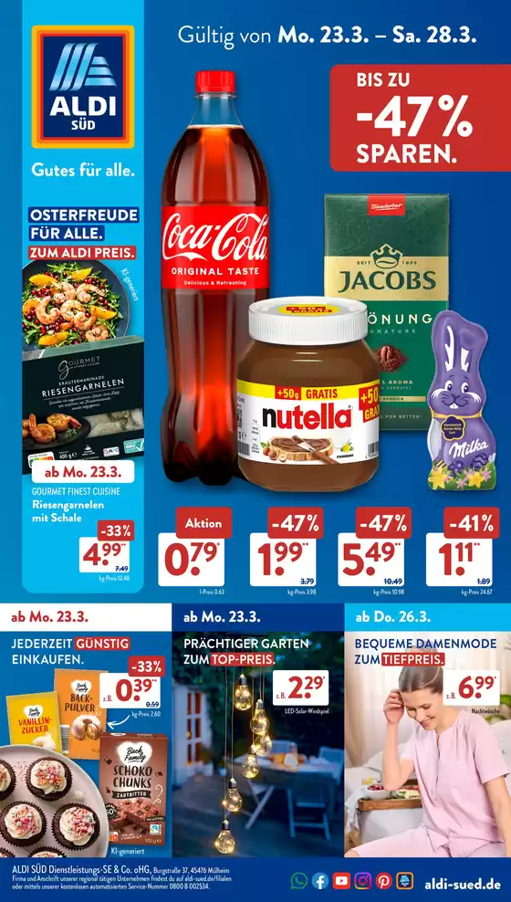 Aldi Süd Katalog in Calvörde | Aktuelle Schnäppchen und Angebote | 2026-03-23T00:00:00.000Z - 2026-03-28T00:00:00.000Z