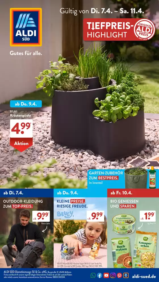 Aldi Süd Katalog in Gundelfingen | TIEFPREISHIGHLIGHT | 2026-04-07T00:00:00.000Z - 2026-04-11T00:00:00.000Z