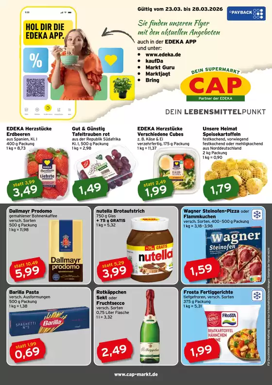 CAP Markt Katalog in Herbrechtingen | Tolles Angebot für alle Kunden | 2026-03-23T00:00:00.000Z - 2026-03-28T00:00:00.000Z